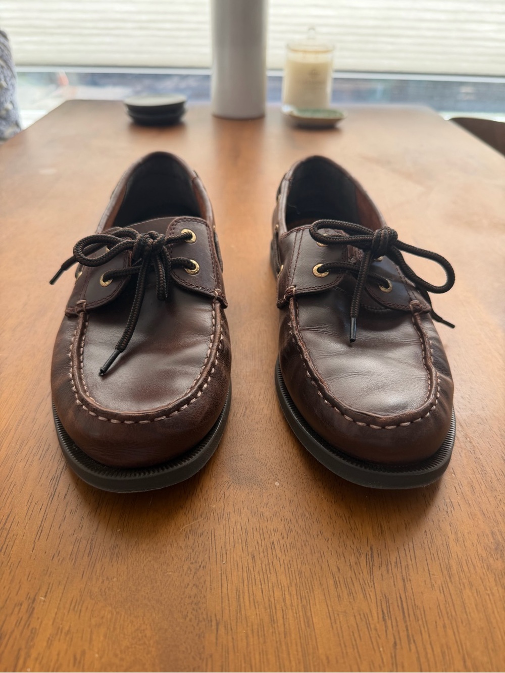 Men's 10 Dockers Brown Leather Boat Shoes